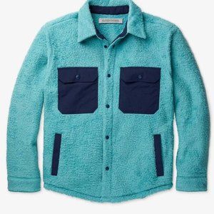 Outerknown Skyline Fleece Shirt Jacket Mineral Blue